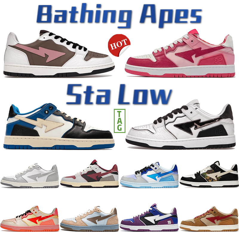 Vintage Bathing Apes Casual Shoes Sta Low Men Women Sneakers Black Royal Camo Triple White Silver Light Grey Cream Nigo Designers Sports Shoe, Shoe box
Vintage Bathing Apes Casual Shoes Sta Low Men Women Sneakers Black Royal Camo Triple White Silver Light Grey Cream Nigo Designers Sports Shoe, Shoe box