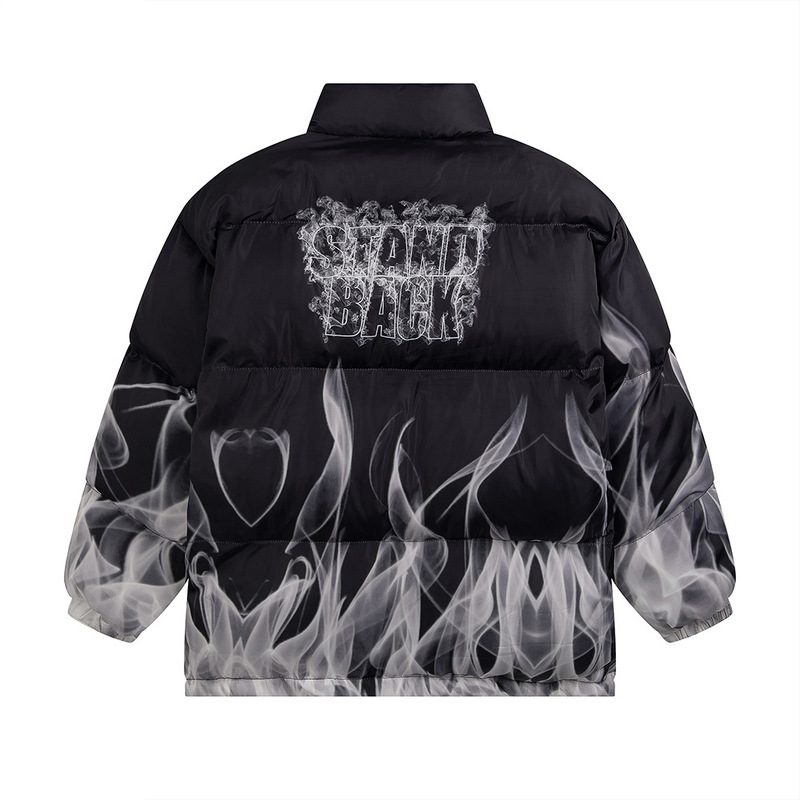 Men's Down Parkas Vintag Bubble Hoody Parkas Coats Mens Hip Hop Streetwear Winter Thick Warm Coat Men Harajuku Fluffy Oversize Down Jacket Clothe