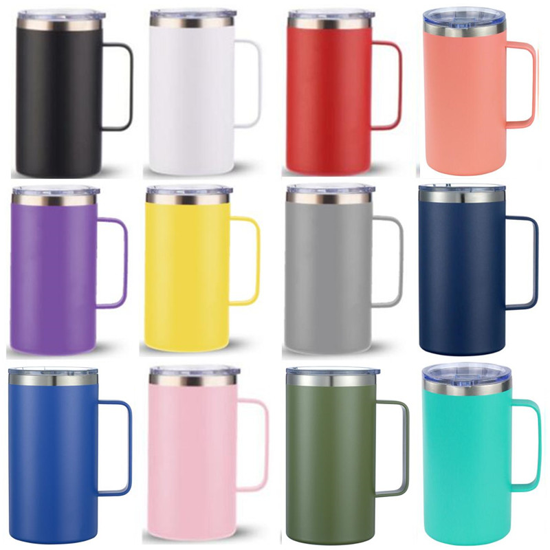12 Colors 24oz Coffee Mug Stainless Steel Ice Beer Cups Double Wall Vacuum Insulated Powder Coated Camping Travel Tumbler Cup With Handle & Closed Spill Proof Lids, 12 colors can chose
12 Colors 24oz Coffee Mug Stainless Steel Ice Beer Cups Double Wall Vacuum Insulated Powder Coated Camping Travel Tumbler Cup With Handle & Closed Spill Proof Lids, 12 colors can chose