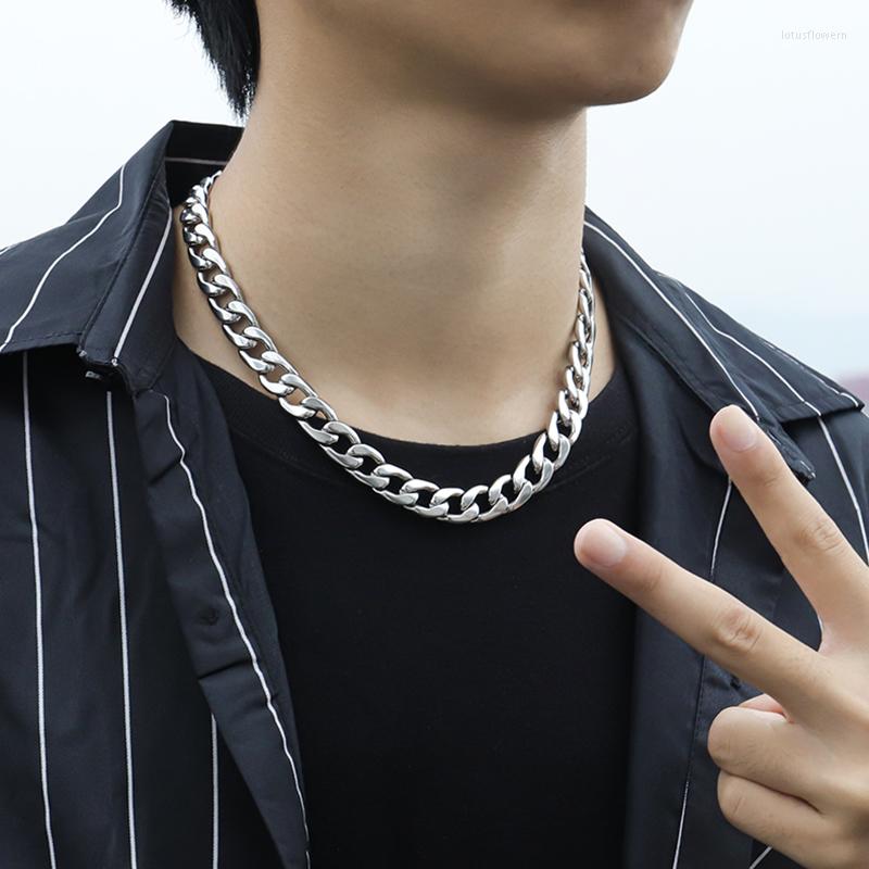 Chains 15mm Fashion Men's Necklace For Women Gift Lover Gold Silver Color Stainless Steel Choker Punk Style Jewelry Accessory Wholesale
Chains 15mm Fashion Men's Necklace For Women Gift Lover Gold Silver Color Stainless Steel Choker Punk Style Jewelry Accessory Wholesale