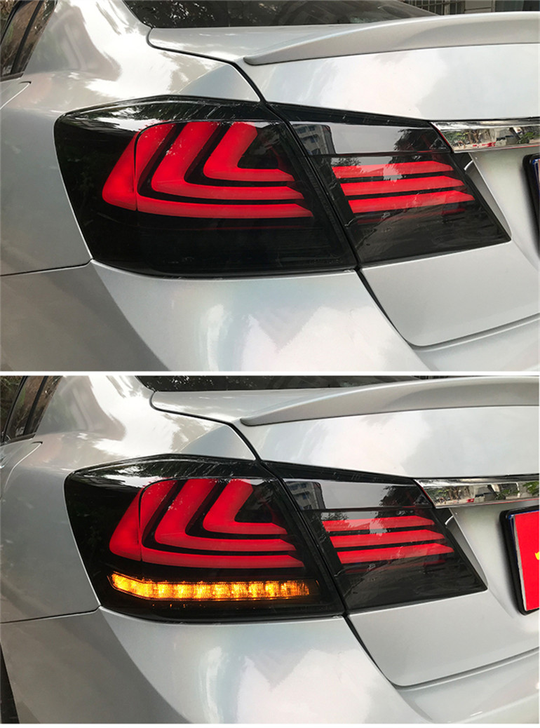 Car Lights For Accord 9th 20 13-20 17 9.5th LED Taillights Rear Fog Lamp Dynamic Turn Signal Highlight Reversing and Brake