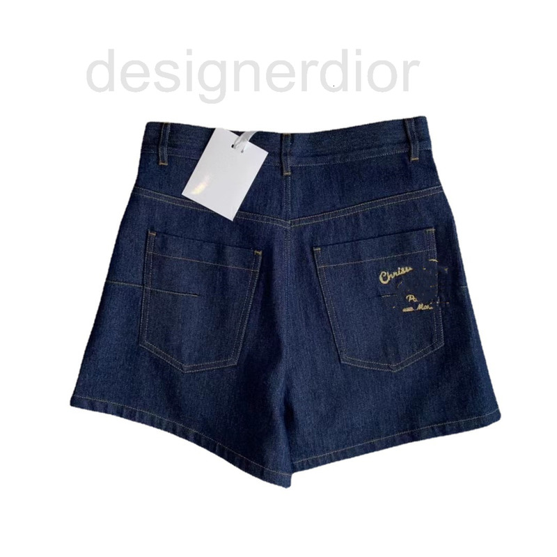 Women's Jeans designer Shenzhen Nanyou high end women's wear D home Embroidered Denim Shorts high waist three standards show thin summer new style
