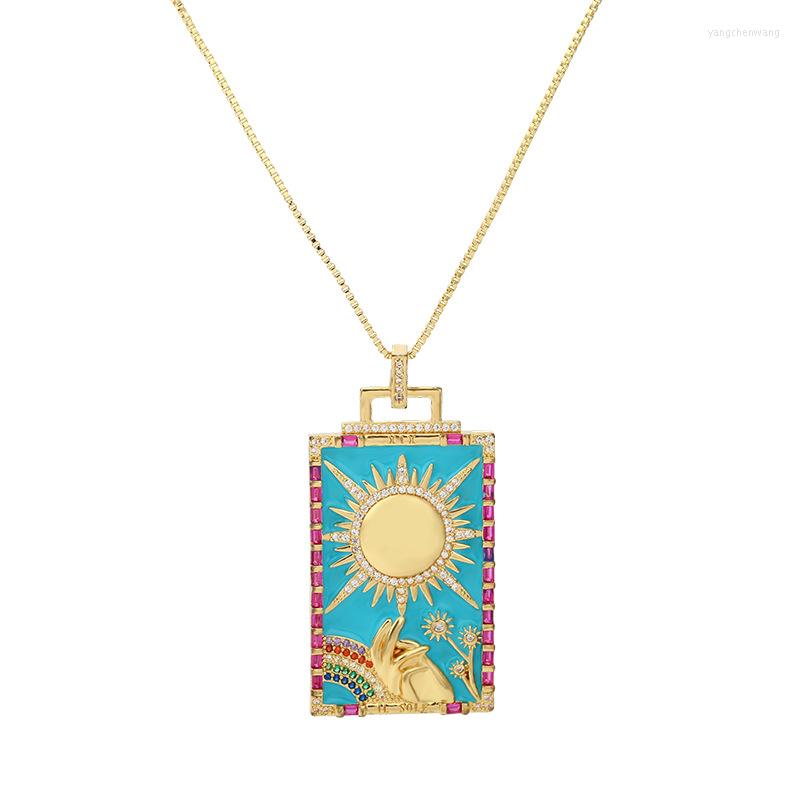 Choker Enamel Colored Drawing Oil Painting Square Tarot Medal Sun Moon Star Pendant Necklace
Choker Enamel Colored Drawing Oil Painting Square Tarot Medal Sun Moon Star Pendant Necklace