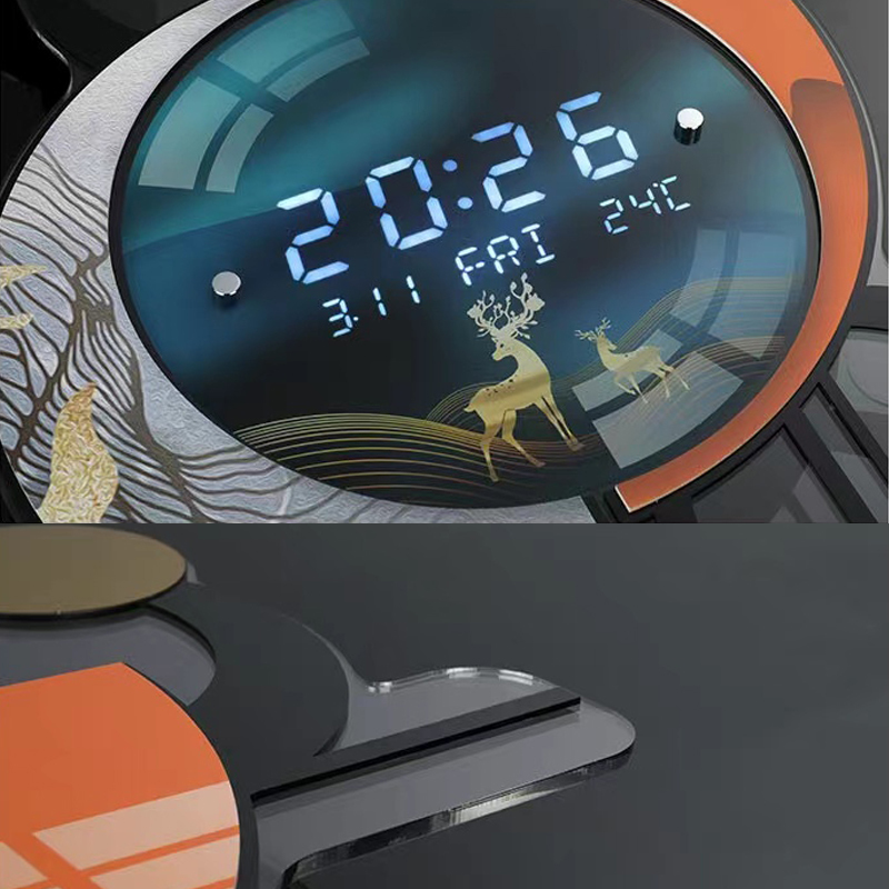 Wall Clocks Modern Led Digital 3D Luminous Mute Electronic Creativity Jump Second Home Decoration 220909