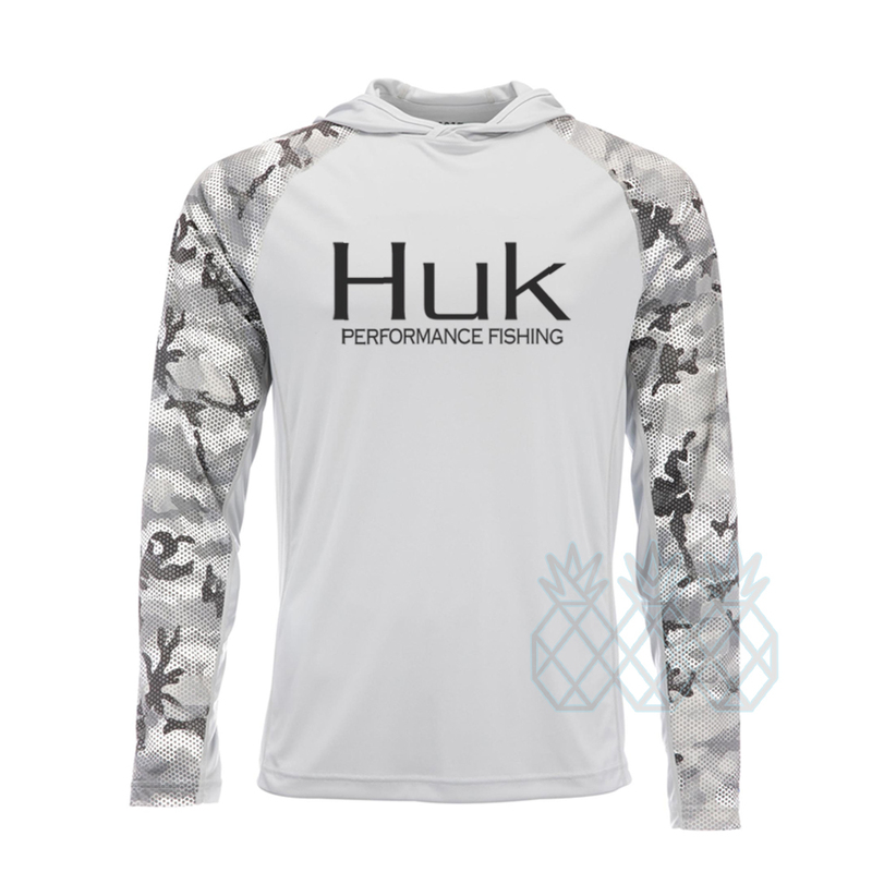 Outdoor Shirts HUK Fishing Shirt Summer UPF50 Performance T Shirt Hood Long Sleeve Fishing Hiking Breathable Fishing Clothing Camisa De Pesca 220909