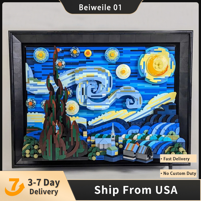 Vincent van Gogh Classic Famous Oil Painting Block 21033The Starry Night Model 2362PCS Building Blocks Brick Toys Kids Gift Set 21333 Creative Idea Series
Vincent van Gogh Classic Famous Oil Painting Block 21033The Starry Night Model 2362PCS Building Blocks Brick Toys Kids Gift Set 21333 Creative Idea Series