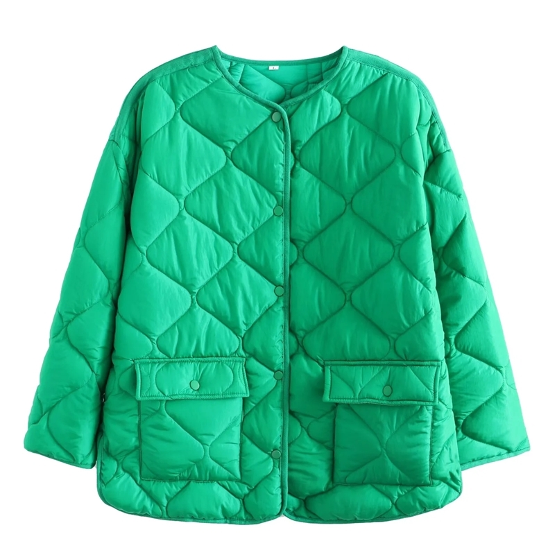 Women's Down Parkas Women's Parkas Jacket Bomber Coat Green Outwear Casual Loose Outerwear Solid Long Sleeve Elegant Streetwear Vintage Jack