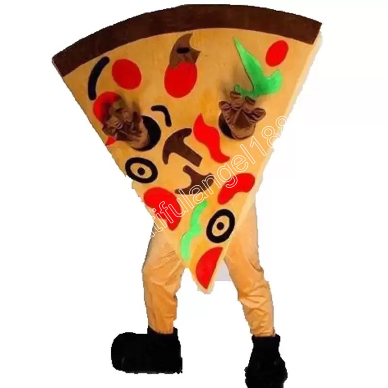 Halloween Cute Pizza Mascot Costume Cartoon Plush Anime theme character Adult Size Christmas Carnival Birthday Party Fancy Outfit
