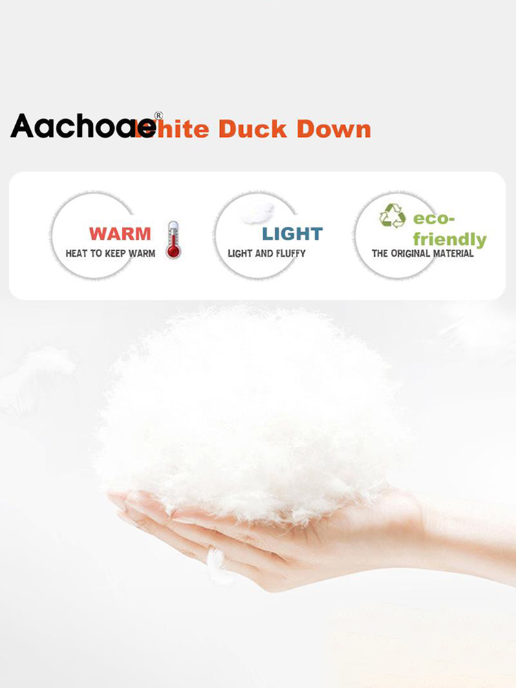 Women's Down Parkas Aachoae Pure Winter Lightweight Down Jacket Women Thick Warm Batwing Long Sleeve Loose Doudoune Pocket Ultra Light Duck Down 