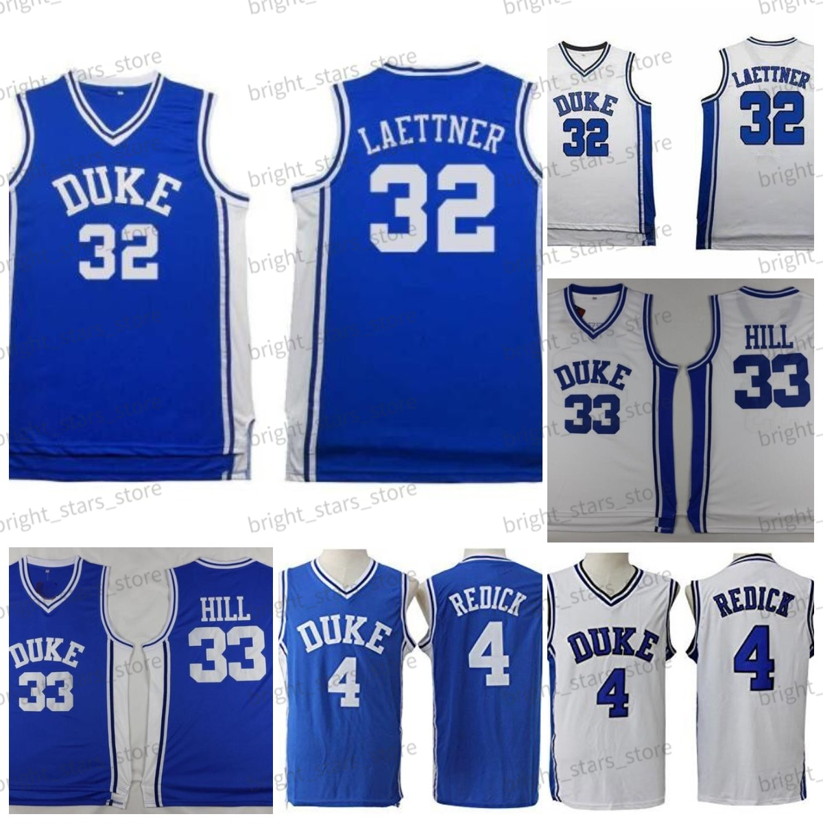 

32 Christian Laettner Basketball Jersey 33 Grant Hill 1 Kyrie Irving 0 Jayson Tatum 4 JJ Redick Blue White NCAA College Men Jerseys Sports