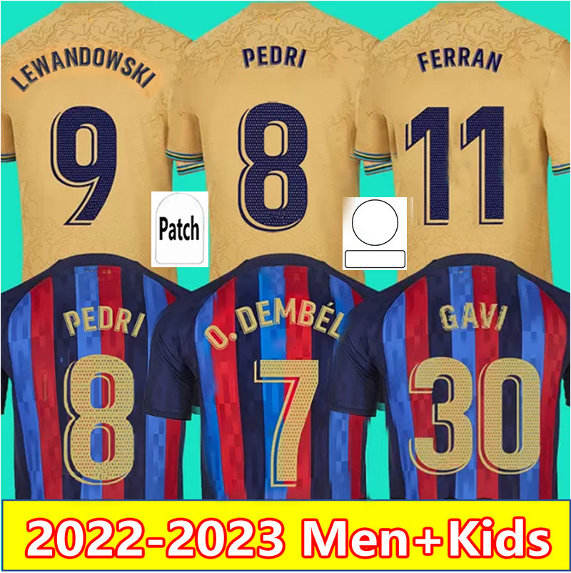 2022 2023 LEWANDOWSKI PEDRI soccer jersey Fans Player version 22 23 GAVI KOUNDE ANSU FATI FERRAN KESSIE F. DE JONG RAPHINHA Camisetas de football shirt men kids set, Fans 22-23 home+patch2
2022 2023 LEWANDOWSKI PEDRI soccer jersey Fans Player version 22 23 GAVI KOUNDE ANSU FATI FERRAN KESSIE F. DE JONG RAPHINHA Camisetas de football shirt men kids set, Fans 22-23 home+patch2