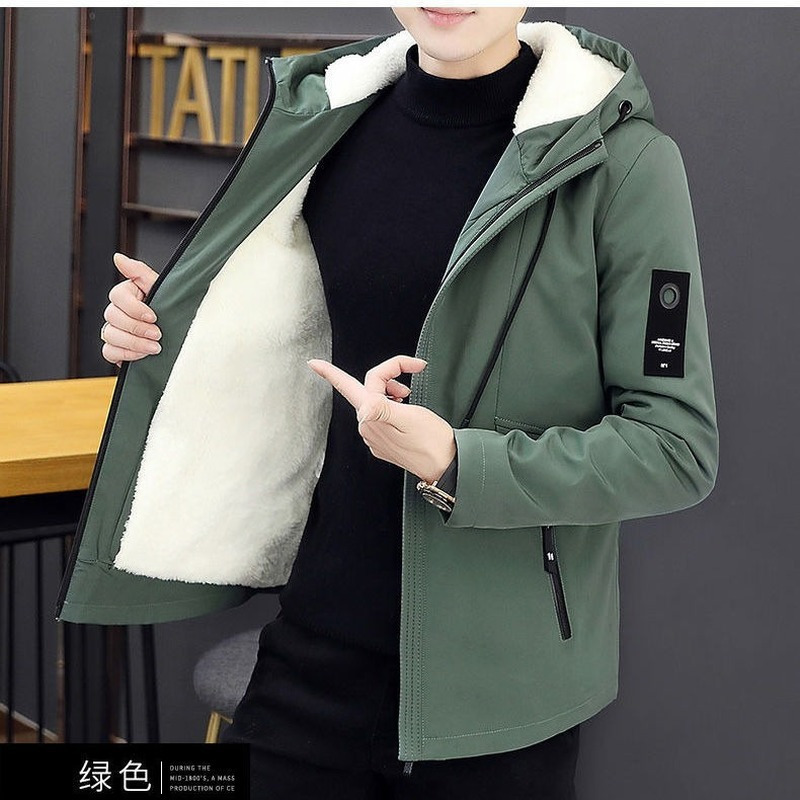 Men's Down Parkas Trench Coat Men's Solid Color Hooded Jacket Young and Middle-Aged Korean Version of Slim Jacket Casual Long Top Parkas 220