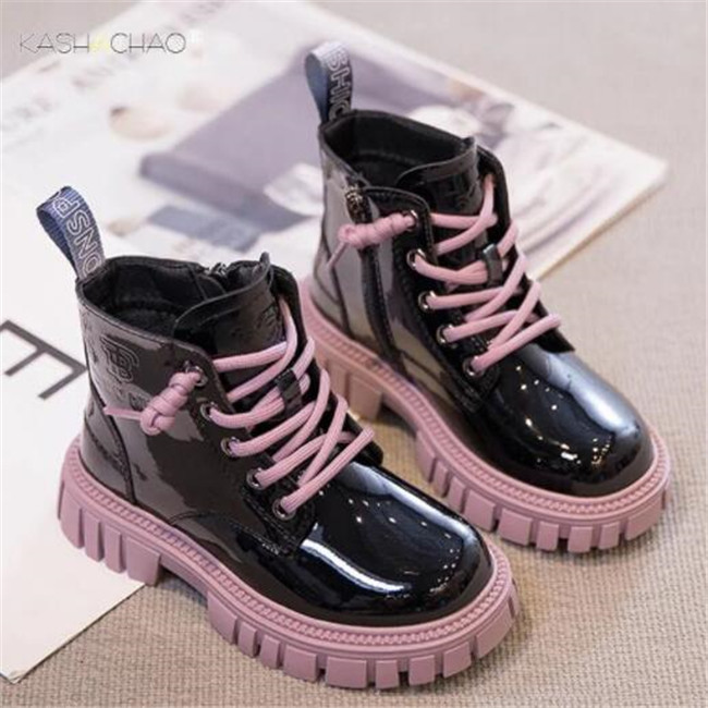 Autumn Winter Children Martin Boots PU Leather Waterproof Kids Snow Boots Child Girls Boys Ankle Boot Fashion Sneakers Shoes