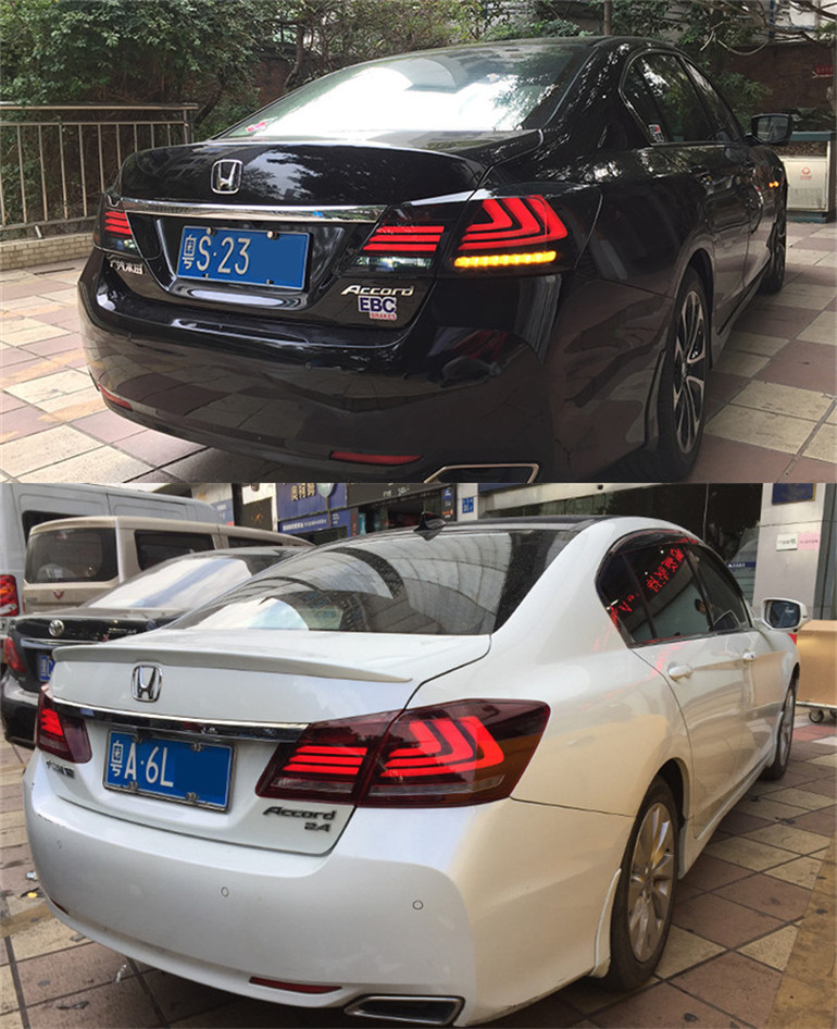 Car Lights For Accord 9th 20 13-20 17 9.5th LED Taillights Rear Fog Lamp Dynamic Turn Signal Highlight Reversing and Brake