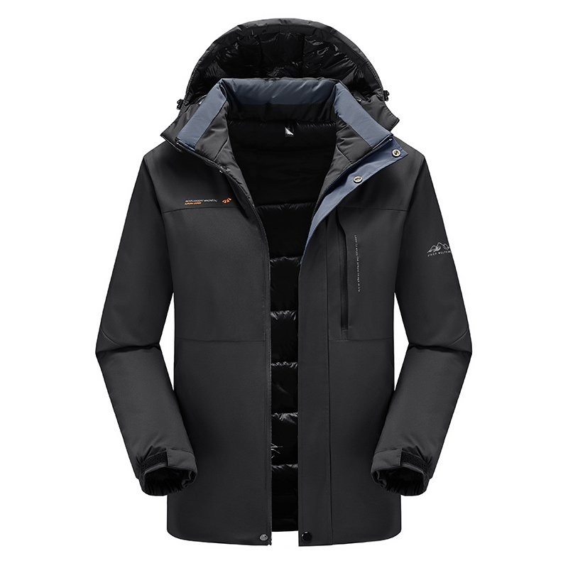 Men's Down Parkas Mens Winter Jacket Padded Down Warm Outerwear Waterproof Hooded Coat Husband Parka Male Overcoat Autumn Black Jacket Windbreake
