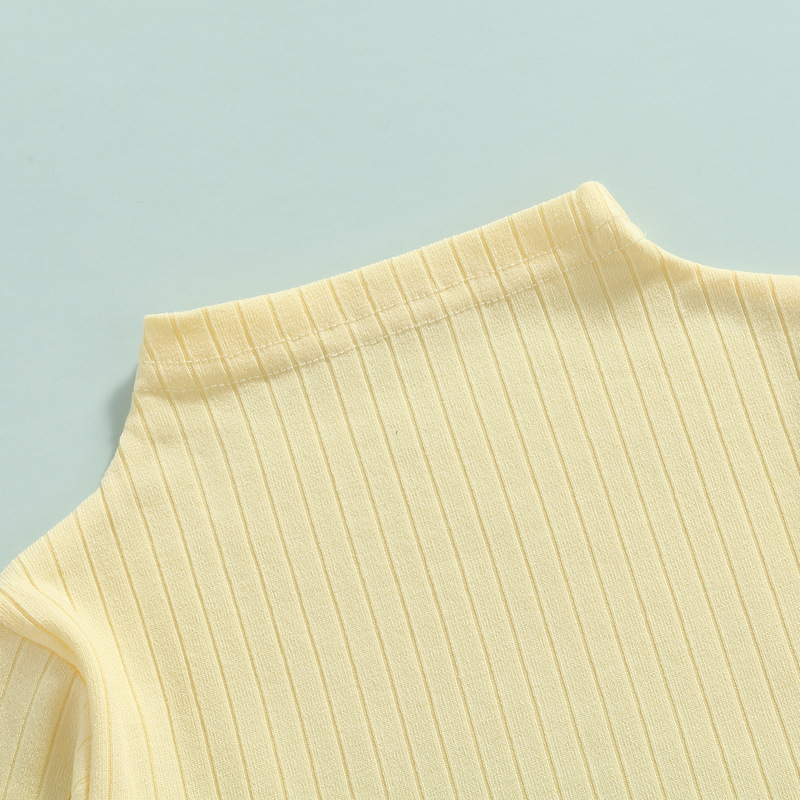 Clothing Sets 16Y Fashion Children Baby Girls Clothes Set Solid Turtleneck Long Sleeve Pullover TopsDenim Long Pants 2pcs Autumn Outfit 220909