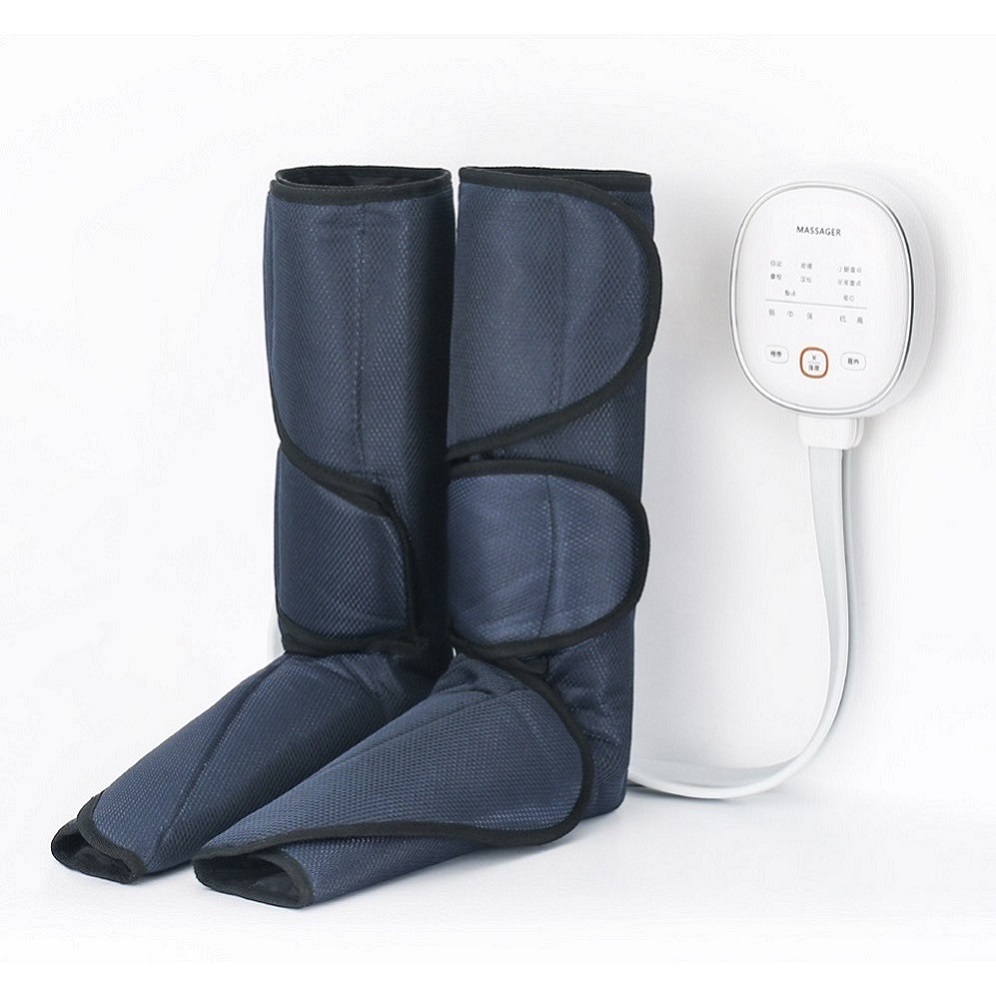 Air Compression Leg Massager Circulation Calf Foot Thigh Massage Muscle Massager Pain Relief With Heat Handheld Controller
