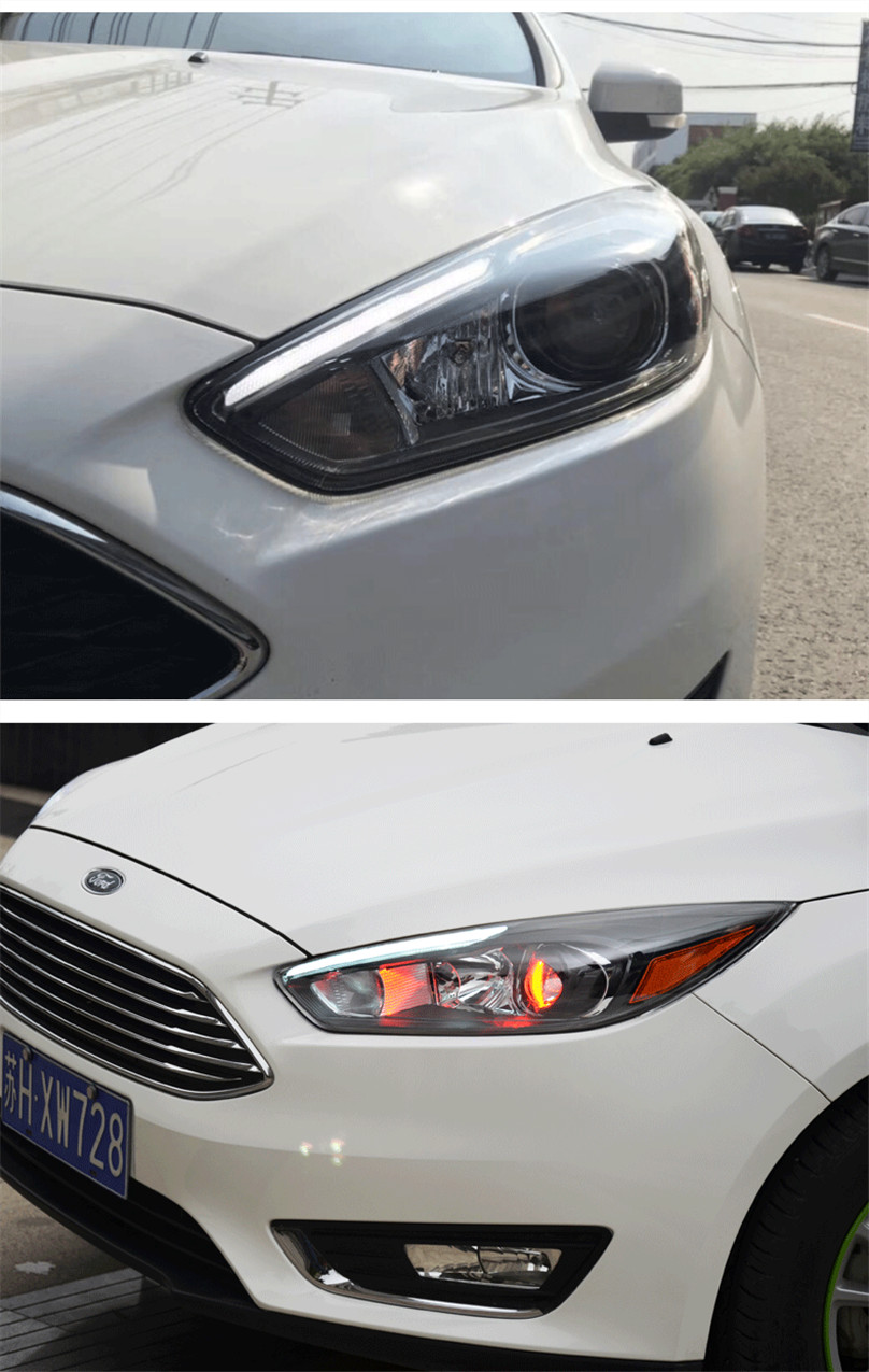 Car Lights For Focus RS 20 15-20 18 LED Auto Headlights Assembly Upgrade ST Design Evil Eyes Bicofal Lens Xenon Lamp Accessories