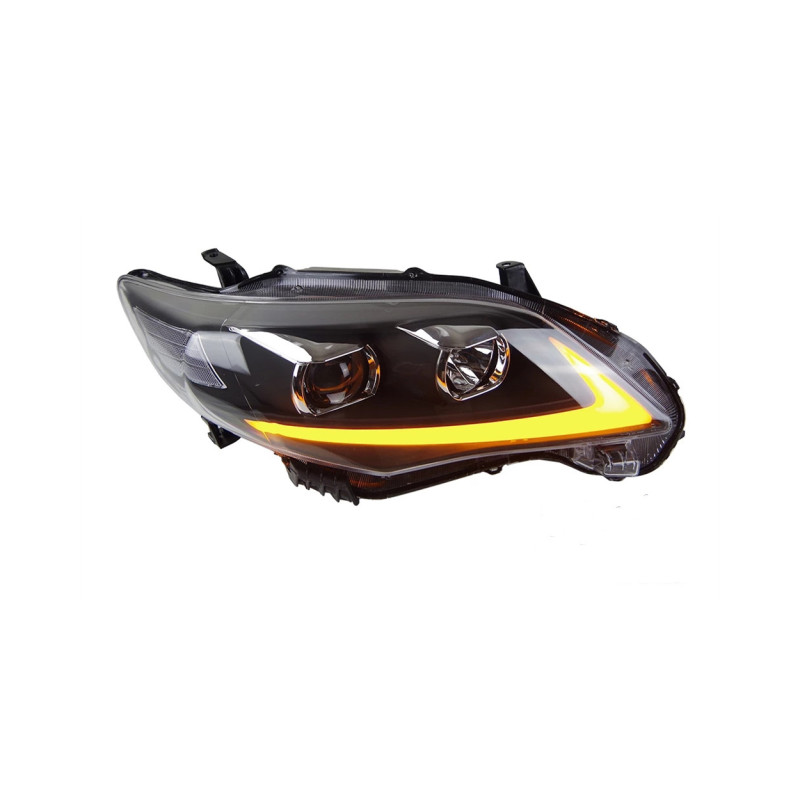 Car Styling For Corolla 2011-2013 LED Crystal Matrix Headlight DRL Fog Lamp Turn Signal Light Low & High Beam Headlights
