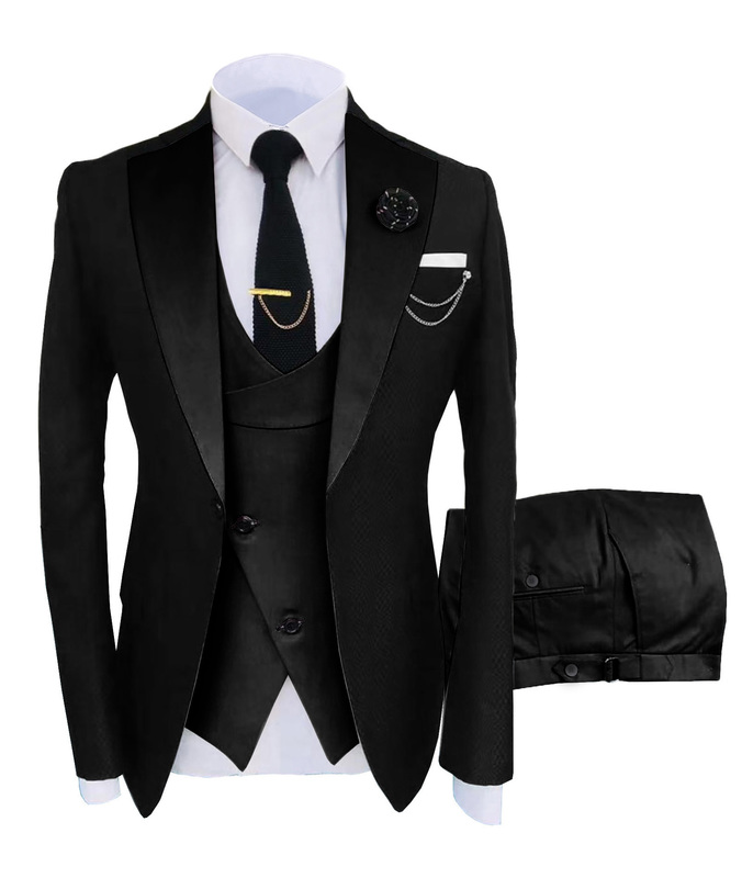 Men's Suits Blazers Suit Men's 3 Piece Fit Costume Homme Shawl Lapel Blazer Tuxedo Party Wedding BlazerVestPants 220909