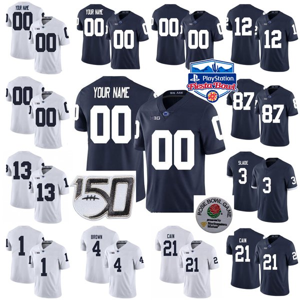 Custom NCAA College Penn State Nittany Football Jersey 1 KJ Hamler 2 Marcus Allen 24 Miles Sanders 9 Trace McSorley 11 Micah Parsons Stitched Men Women Youth Kids Boys, Add rose bowl patch
Custom NCAA College Penn State Nittany Football Jersey 1 KJ Hamler 2 Marcus Allen 24 Miles Sanders 9 Trace McSorley 11 Micah Parsons Stitched Men Women Youth Kids Boys, Add rose bowl patch
