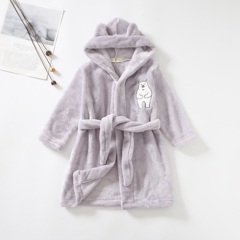 Towels Robes Kids Bathrobe for Girl Children Clothing Girl Flannel Bath Robe Clothes Boy Cartoon Night Robe Kids Pajamas For Girl 18 years 220909
