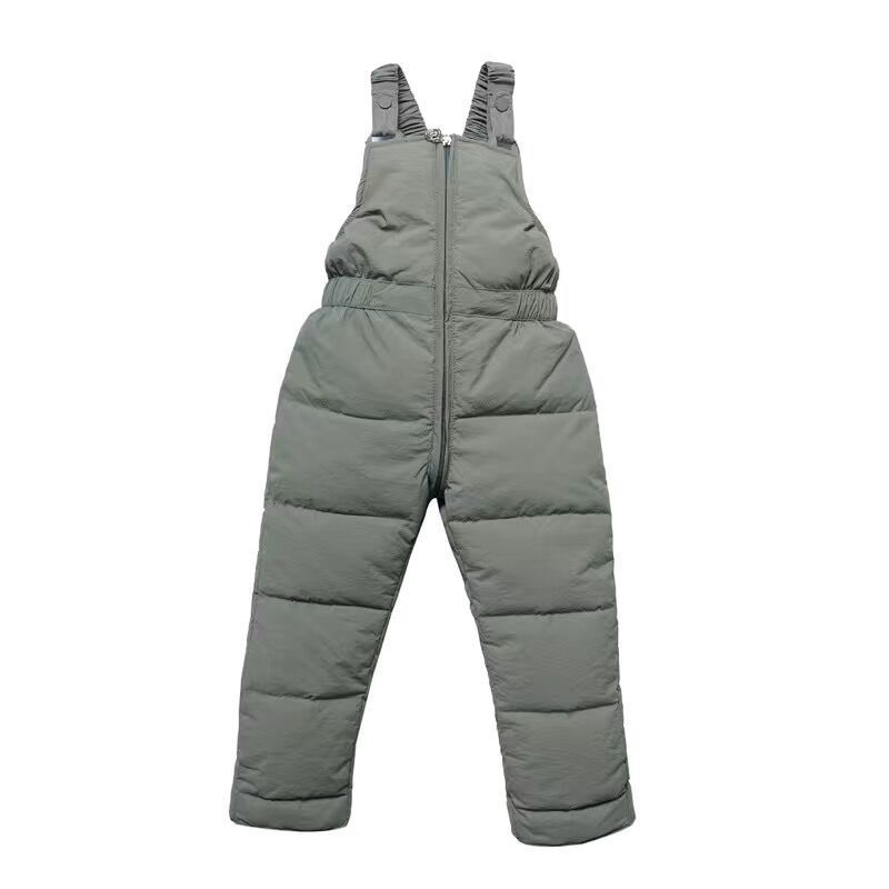 Overalls Winter Children Warm Overalls Autumn Girls Boys Plus Thick Pants Baby Girl Jumpsuit For 1-5 Years Kids Ski Down Overalls 220909