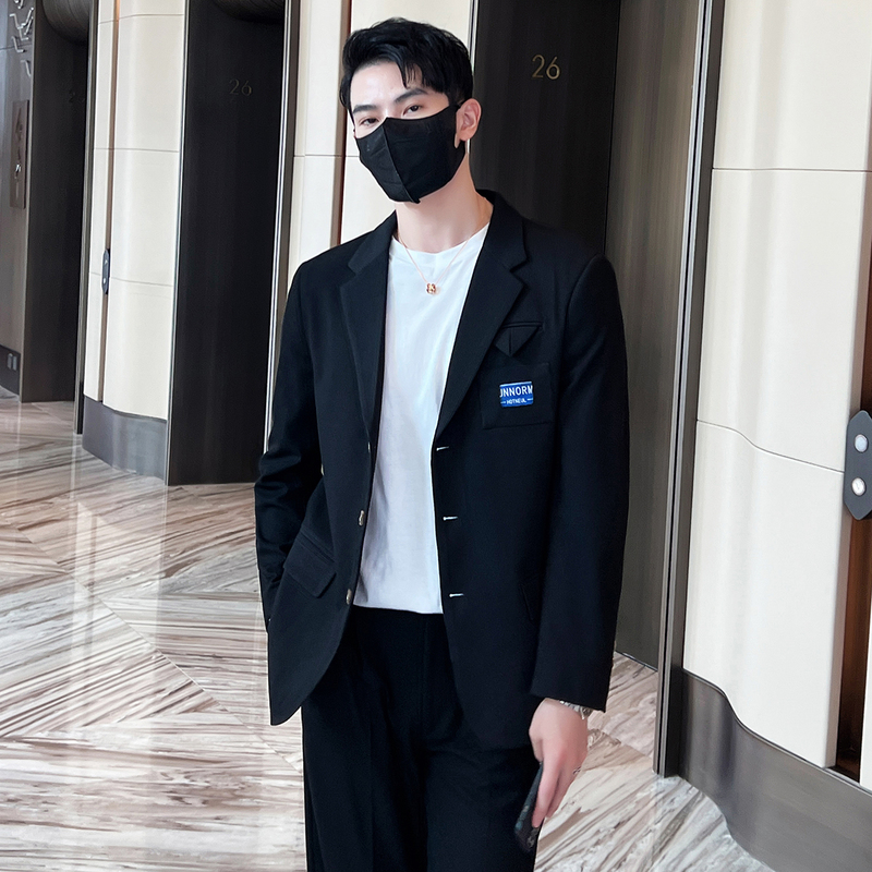 Men's Suits Blazers Men 2PCS Suits Sets Jacket Pant Streetwear Fashion Loose Casual 3D Stripes Suits Blazer Coat Trousers Hip Hop Dance Clothing 