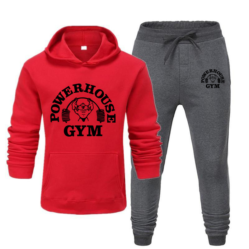 Men's Tracksuits Hoodies Men's Sportswear Sets Casual Tracksuit Men 2 Piece Sweatshirt Sweatpants Suit Autumn Winter Hooded Thick Top Male 2