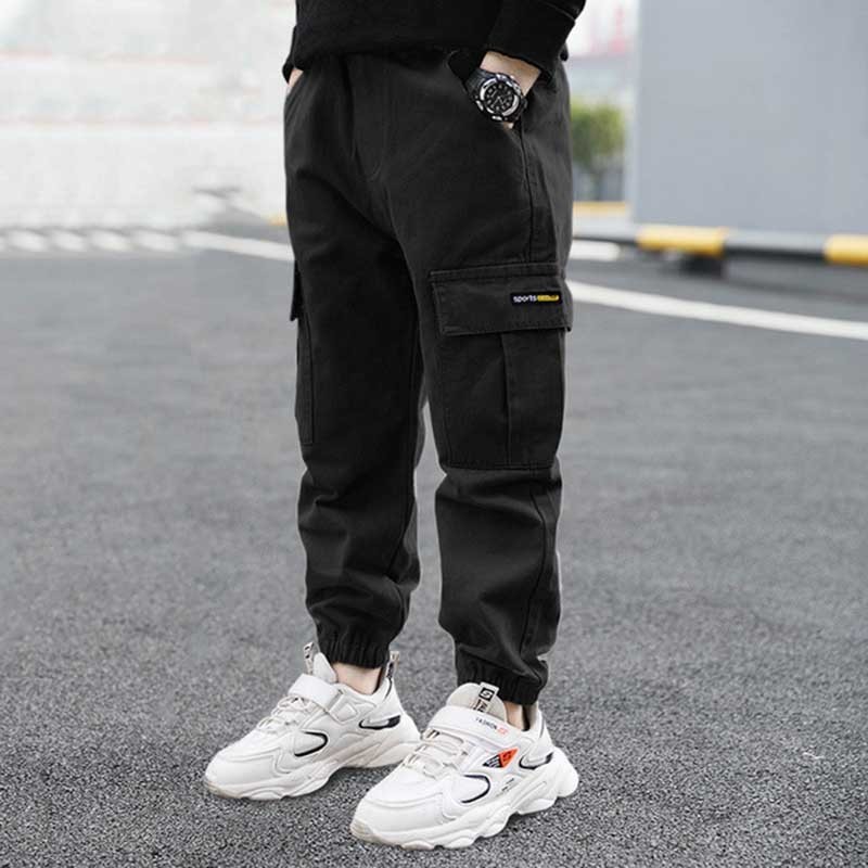Trousers Boys Cargo Pants Winter Autumn Thick Boys Trousers Casual Kids Sport Pants Teenage Children Clothes For Boys 4 5 6 7 8 9 Year 220909