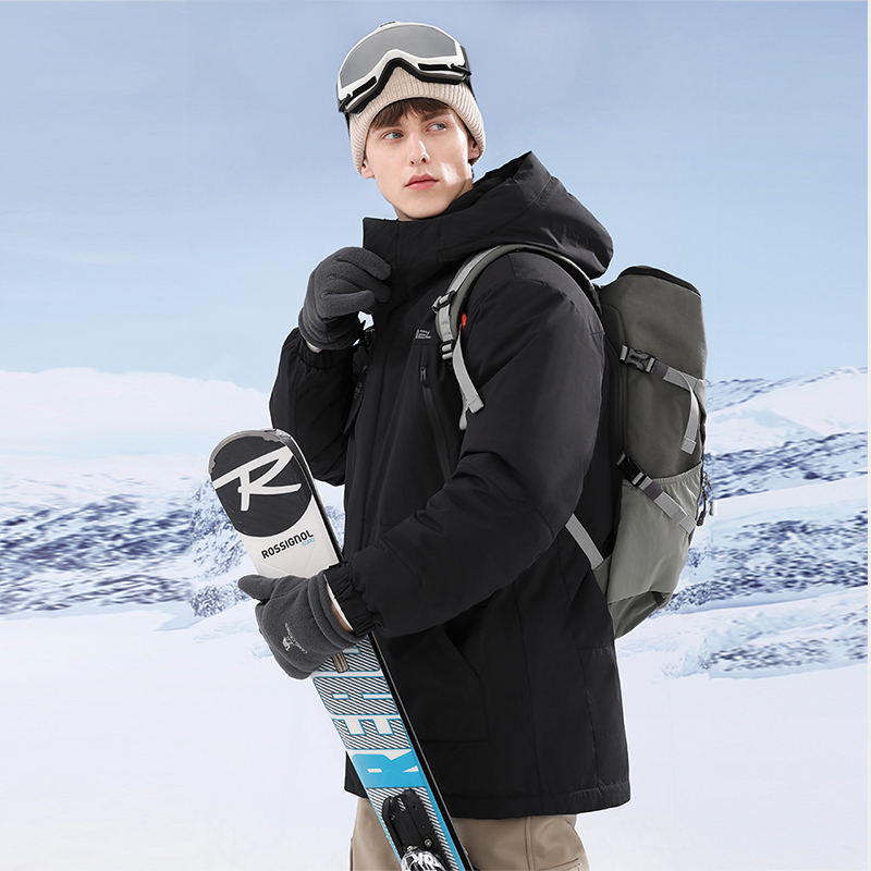 Men's Down Parkas Golden Camel Outdoor Camping Waterproof Mid-length Down Jacket for Men Winter Thick Tooling 80% White Duck Down Warm Jacket 220