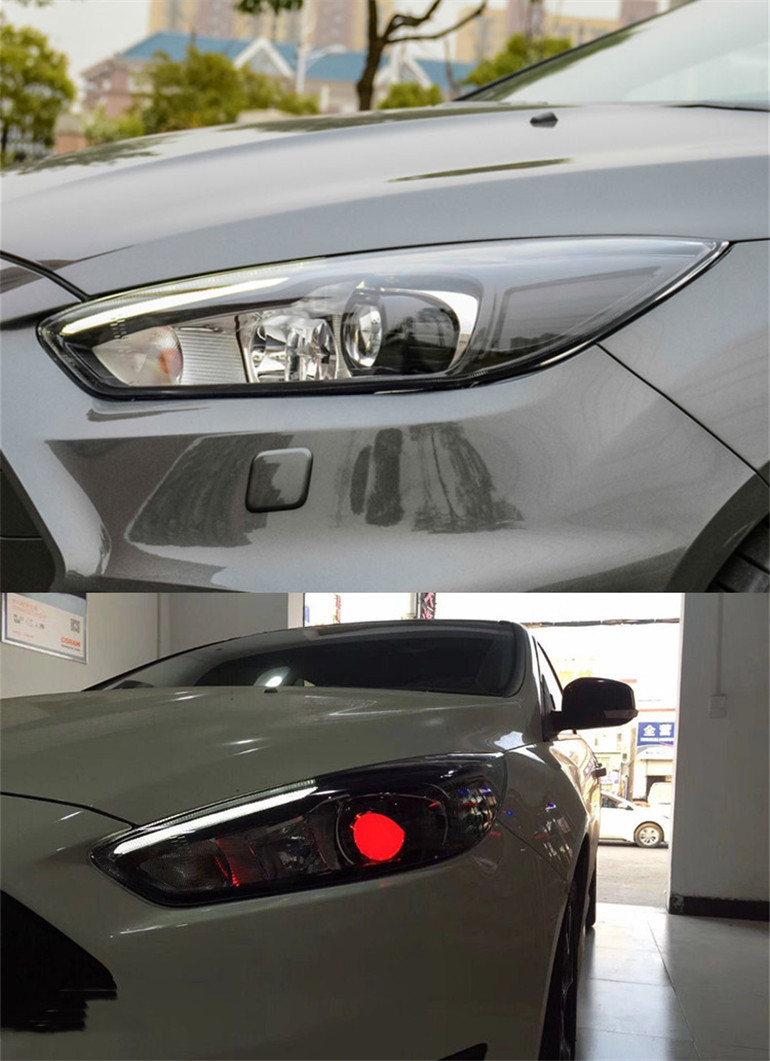 Car Lights For Focus RS 20 15-20 18 LED Auto Headlights Assembly Upgrade ST Design Evil Eyes Bicofal Lens Xenon Lamp Accessories