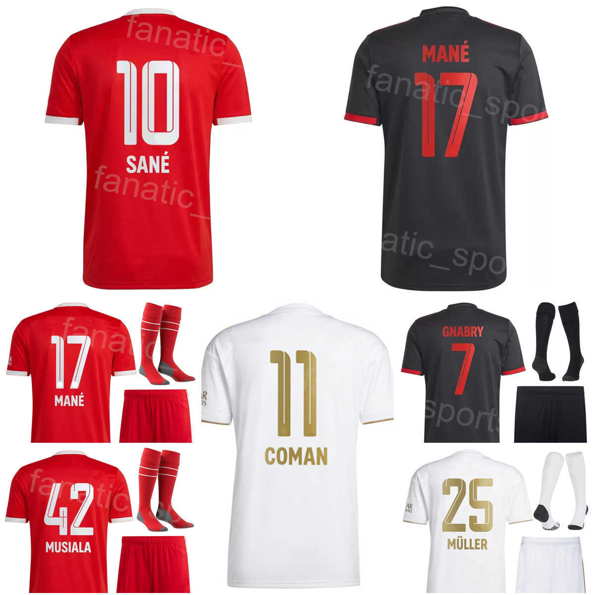 Men Kids 22-23 FC Club 6 KIMMICH Soccer Jersey Set 8 GORETZKA 42 MUSIALA 17 MANE 7 GNABRY 10 SANE 11 COMAN 25 MULLER Football Shirt Kits Black Red White Sport Color BaiRen
Men Kids 22-23 FC Club 6 KIMMICH Soccer Jersey Set 8 GORETZKA 42 MUSIALA 17 MANE 7 GNABRY 10 SANE 11 COMAN 25 MULLER Football Shirt Kits Black Red White Sport Color BaiRen