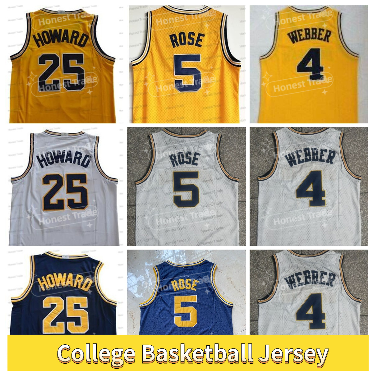 Michigan Wolverines 4 Chris Webber Basketball Jersey 5 Jalen Rose 25 Dwight Howard Stitched Men Yellow College NCAA Jerseys, Men jersey
Michigan Wolverines 4 Chris Webber Basketball Jersey 5 Jalen Rose 25 Dwight Howard Stitched Men Yellow College NCAA Jerseys, Men jersey