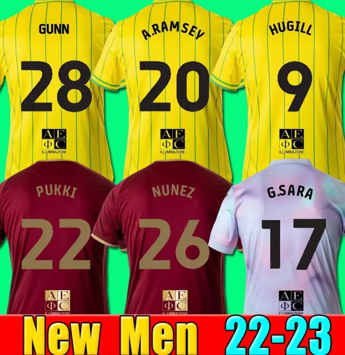 22 23 PUKKI Soccer Jerseys HUGILL RASHICA 2022 2023 MCLEAN DOWELL BUENDIA TZOLIS SARGENT home yellow away red third Men kit football shirts uniform, 2223
22 23 PUKKI Soccer Jerseys HUGILL RASHICA 2022 2023 MCLEAN DOWELL BUENDIA TZOLIS SARGENT home yellow away red third Men kit football shirts uniform, 2223