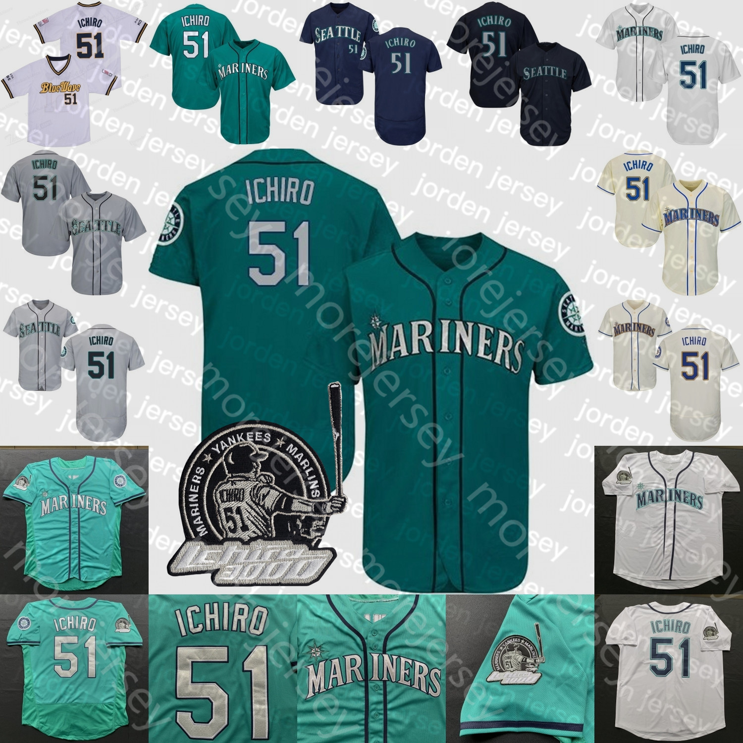 NEW Baseball Jerseys Ichiro Suzuki Jersey 3000th Hit Patch Cream Grey Green Navy White Pinstripe Fans Player Pullover Blue Wave jersey Size, White player
NEW Baseball Jerseys Ichiro Suzuki Jersey 3000th Hit Patch Cream Grey Green Navy White Pinstripe Fans Player Pullover Blue Wave jersey Size, White player