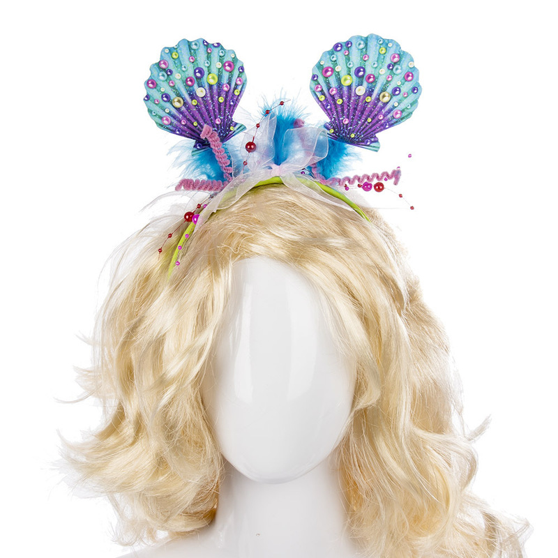 Hair Accessories Amawill Mermaid Crown Headband Flamingo Headpiece Hoop Adults Kids Cameo Shell Birthday Party Decoration 220909