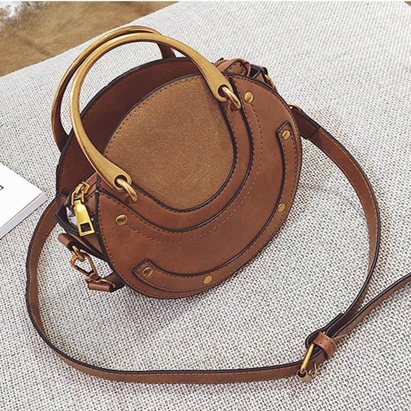 Free Shipping Evening Bags Round Rivet 2022 Women's Brand Fashion Handbags PU Leather Shoulder Bag Female Shopper Designer Cluthes Crossbody For 