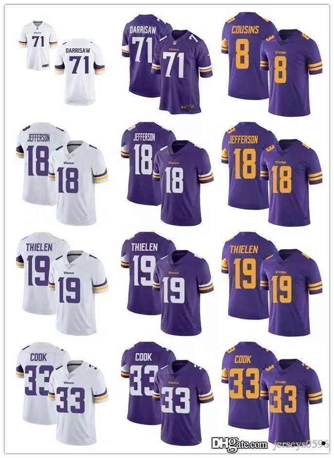 Football Jerseys Minnesota''Vikings''19 Adam Thielen 18 Justin Jefferson 33 Dalvin Cook OVICPm, Color
Football Jerseys Minnesota''Vikings''19 Adam Thielen 18 Justin Jefferson 33 Dalvin Cook OVICPm, Color