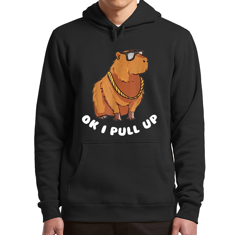 Men s Hoodies Sweatshirts Capybara Glasses Ok I Pull Up Pullover Funny Cute Animal Unisex Long Sleeves Classic Winter 220909, Black
Men s Hoodies Sweatshirts Capybara Glasses Ok I Pull Up Pullover Funny Cute Animal Unisex Long Sleeves Classic Winter 220909, Black