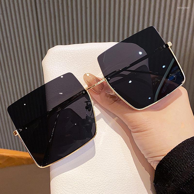 Sunglasses 2022 Brand Designer Square Women Metal Fashion Semi-rimless Sun Glasses Female Luxury Vintage Oversized Gafas De Sol 
Sunglasses 2022 Brand Designer Square Women Metal Fashion Semi-rimless Sun Glasses Female Luxury Vintage Oversized Gafas De Sol