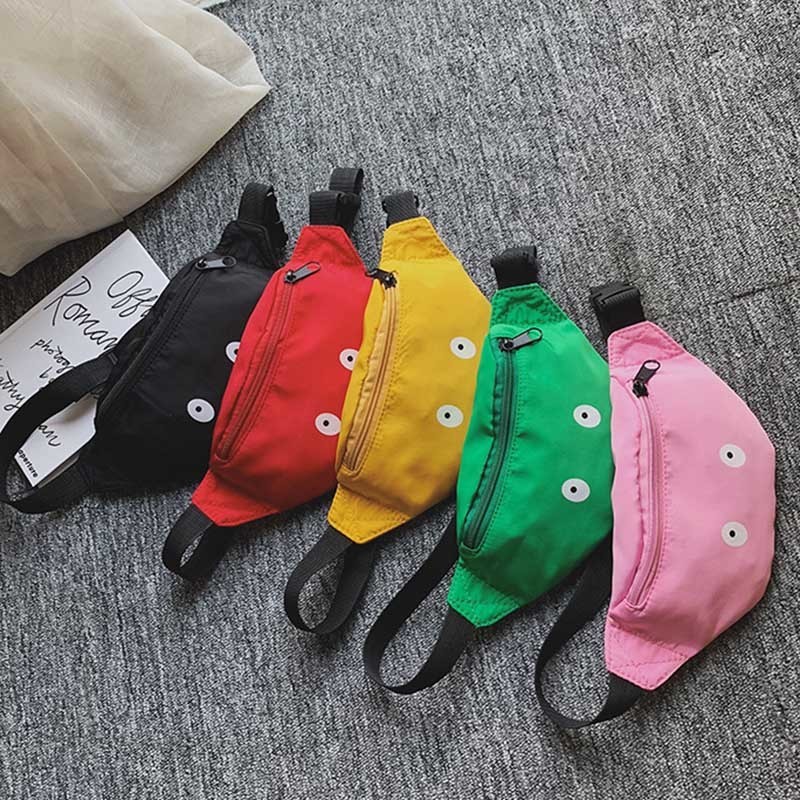 Backpacks Kids Waist Pack Bag Cute Eyes Chest Boy Girl Adjustable Fanny Childrens Shoulder Belt s Travel Phone Pouch 220909
