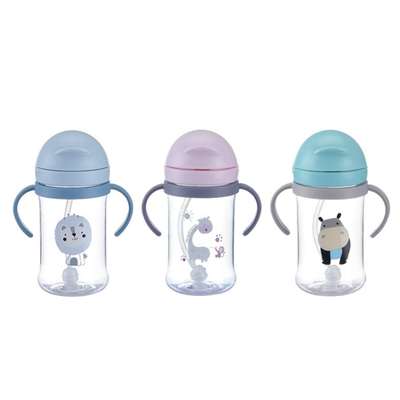 Cups Dishes Utensils 250350ml Baby Feeding Cup with Straw Children Learn Feeding Drinking Bottle Kids Training Cup with Straw 220909