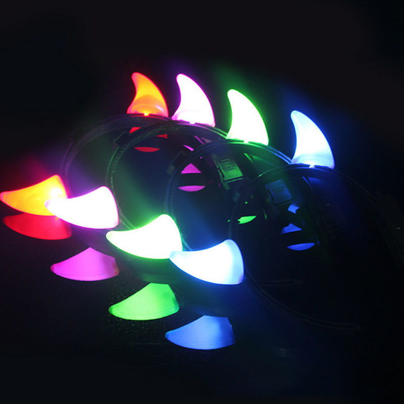 Hair Accessories 24pcs Light up Devils LED Horns Headband Accessory Kids Adult Cosplay Birthday Party Wedding Festival Halloween Christmas 220909