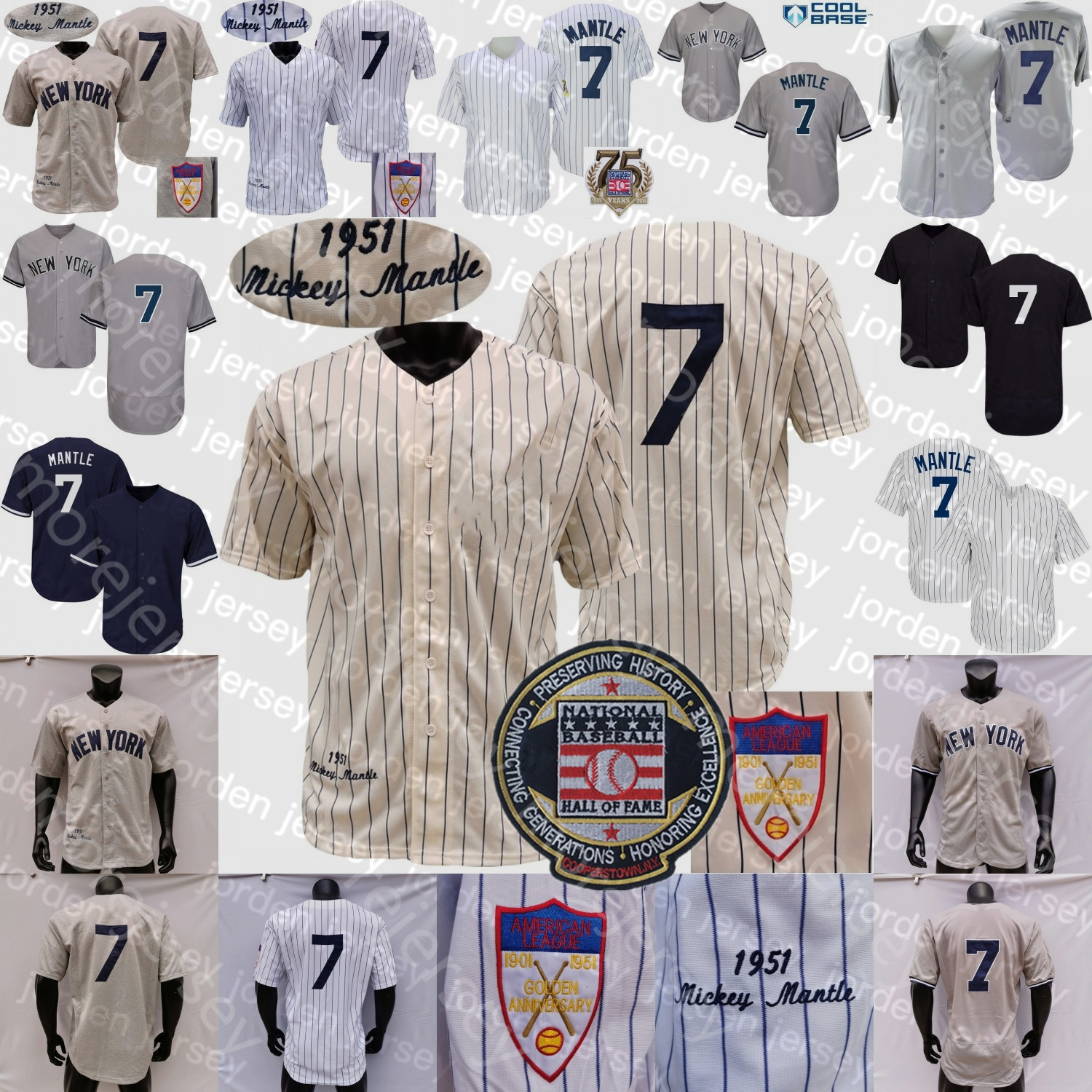 NEW Baseball Jerseys Mantle Jersey Hall Of Fame Patch 75th 1951 Grey Turn Back Cream White Pinstripe Navy Fans Player Salute to Service Size, 1951 cream pinstripe
NEW Baseball Jerseys Mantle Jersey Hall Of Fame Patch 75th 1951 Grey Turn Back Cream White Pinstripe Navy Fans Player Salute to Service Size, 1951 cream pinstripe