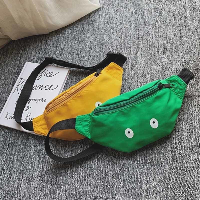 Backpacks Kids Waist Pack Bag Cute Eyes Chest Boy Girl Adjustable Fanny Childrens Shoulder Belt s Travel Phone Pouch 220909