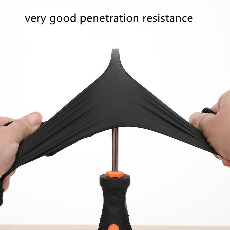 Five Fingers Gloves Black Disposable Chemical Resistant Rubber Nitrile Latex Work Housework Kitchen Home Cleaning Car Repair Tattoo Car Wash Gloves 22