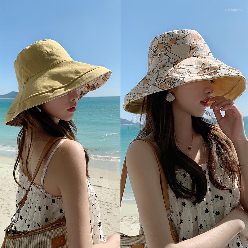 Wide Brim Hats Summer Women Fashion Flowers Double-Sided Cotton Sun Panama Female Foldable Bucket Cap Anti-UV Beach Hat, Black
Wide Brim Hats Summer Women Fashion Flowers Double-Sided Cotton Sun Panama Female Foldable Bucket Cap Anti-UV Beach Hat, Black