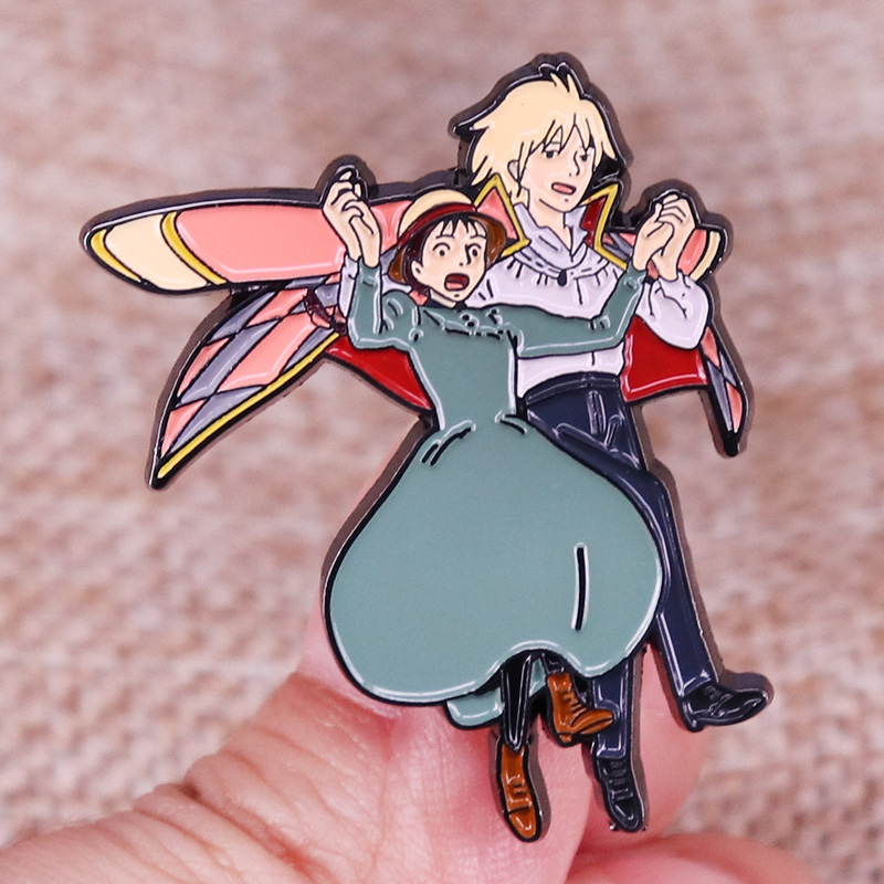 Other Fashion Accessories Howls Moving Castle Sophie and Howl Enamel Pin Anime Manga Badge Brooch Backpack Decoration Jewelry 
Other Fashion Accessories Howls Moving Castle Sophie and Howl Enamel Pin Anime Manga Badge Brooch Backpack Decoration Jewelry