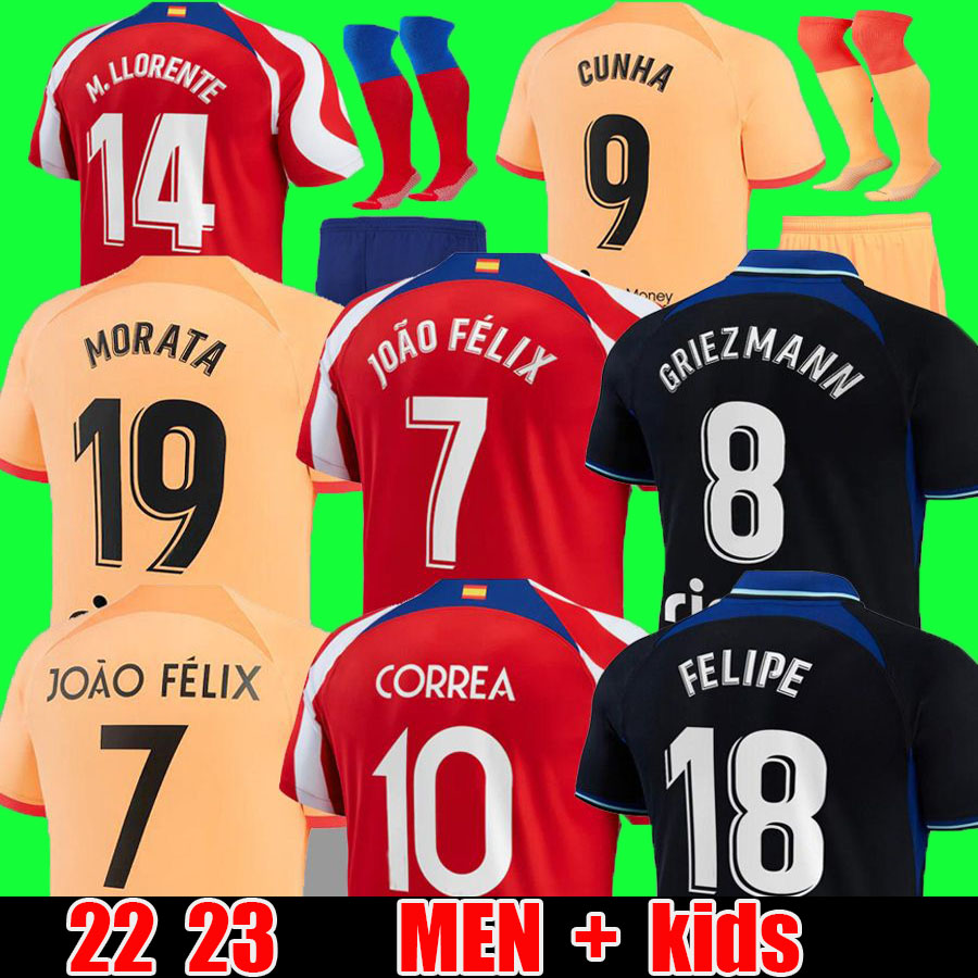 22 23 Atletico Madrids Soccer Jerseys MORATA GRIEZMANN JOAO FELIX 2021 2022 .Llorente CORREA KOKE Camisetas de futbol LEMAR CARRASCO men kids kit Football Shirt, 22 23 away aldult lfp
22 23 Atletico Madrids Soccer Jerseys MORATA GRIEZMANN JOAO FELIX 2021 2022 .Llorente CORREA KOKE Camisetas de futbol LEMAR CARRASCO men kids kit Football Shirt, 22 23 away aldult lfp